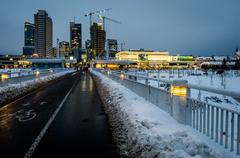 White Bridge in Vilnius during December