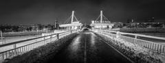 White Bridge over Neris River in Vilnius in December