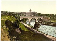 Dunblane Cathedral from North, Scotland, ca. 1890-1900, color photomechanical print