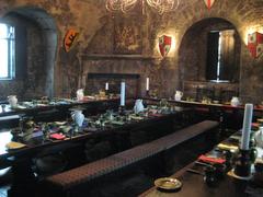 medieval banquet table in Dunguaire Castle