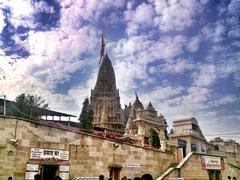 Dwarkadheesh Temple with morning clouds