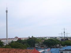 View from St Paul's Hill overlooking Melaka and the Strait of Malacca