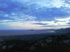 Formia panorama at sunset from Castellonorato