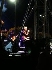 Gaetano Curreri performing in concert with Stadio in Formia in 2018