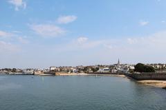 Aerial view of Port-Louis in Morbihan, France