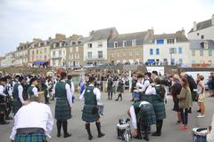 Strathallan School Pipe Band performing at the 2018 Interceltique Festival in Port-Louis