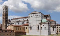 Lucca Cathedral viewed from the city wall