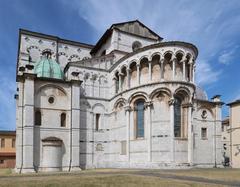 backside of Cattedrale di San Martino in Lucca, Tuscany