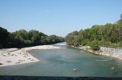 Isar at Oberföhring Weir in Munich