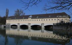 Stauwehr Oberföhring viewed from the south in Munich