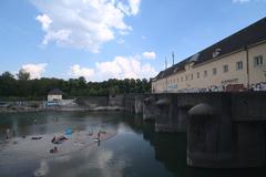 Oberföhring weir viewed from the north