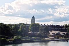 Aerial view of Suomenlinna sea fortress in Helsinki, Finland