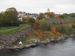 islands of Suomenlinna seen from Viking Mariella in Helsinki