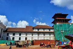 Basantapur Durbar Square with Gaddi Baithak and reconstructed palace buildings