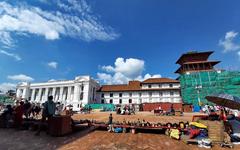 Basantapur Durbar Square in Kathmandu with Gaddi Baitak and other historical structures