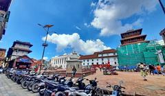 Reconstructed Gaddi Baithak and hustle in Basantapur, Kathmandu