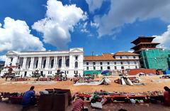 Basantapur Hanuman Dhoka Durbar Square in Kathmandu, Nepal after reconstruction