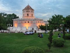 Santichaiprakarn Park at Phra Sumen Fort in Bangkok, Thailand