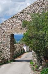 Charles V Wall crossed by Queen's Road in Gibraltar