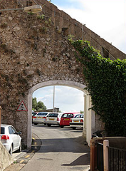 Gate for Flat Bastion Road at Charles V Wall in Gibraltar