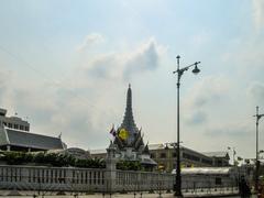 Bangkok cityscape with modern skyscrapers and Chao Phraya River