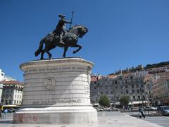 Bronze equestrian statue of King John I of Portugal