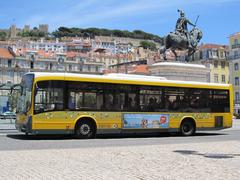 Lisbon cityscape with the 25 de Abril Bridge