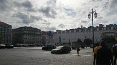 Lisbon cityscape with iconic red rooftops and historic architecture