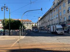 Beautiful Lisbon cityscape with colorful buildings and historic landmarks