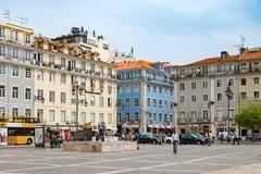 aerial view of Baixa Pombalina in Lisbon