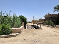 Aswan Western Agricultural Road in Luxor, Egypt with clear skies and surrounding landscape