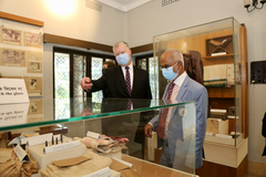 Deputy Secretary of State Stephen E. Biegun tours the Bangabandhu Memorial Museum in Dhaka