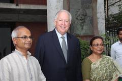 Undersecretary Shannon and Ambassador Bernicat at the Bangabandhu Sheikh Mujibur Rahman Memorial Museum