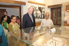 Undersecretary Shannon and Ambassador Bernicat at Bangabandhu Seikh Mujibur Rahman Memorial Museum