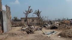 Tornado damage in Brahmanbaria District, Bangladesh, 2013