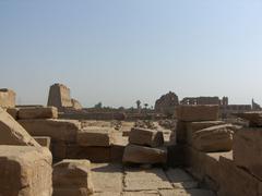 View of the Temple of Amun-Re in Karnak from the roof of the Temple of Khonsu