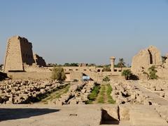 South view of the Temple of Amun-Re at Karnak, Egypt