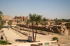 Panoramic view of Karnak temple complex in Egypt