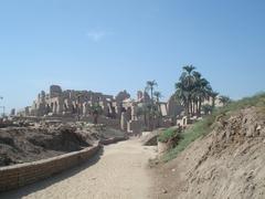 Road to Karnak Temple complex in Egypt