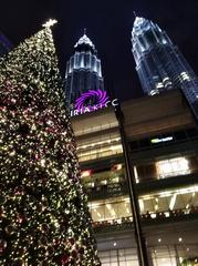 KLCC 2019 Christmas tree at night