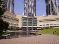 Kuala Lumpur City Centre complex in Malaysia with the Petronas Towers and the Suria KLCC shopping mall