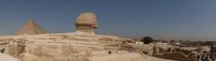 Panorama of the Sphinx and the Great Pyramid of Giza