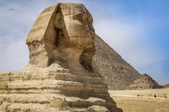 Rebeccable Sphinx statue in a sacred place