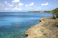 Scenic view of San Andres Isla with clear blue waters and a tropical landscape