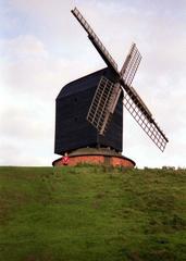 Brill Windmill in Buckinghshire England under clear blue sky