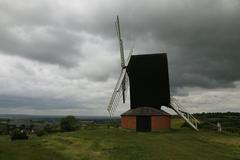 Windmill on a cloudy day