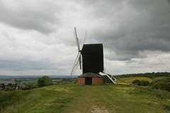 Windmill on the Hill in a rural landscape