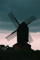 Brill windmill under dark clouds