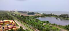 View from Vypin Lighthouse with surrounding landscape and ocean