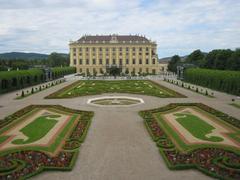 Kronprinzengarten at Schloss Schönbrunn with neatly designed gardens and walking paths